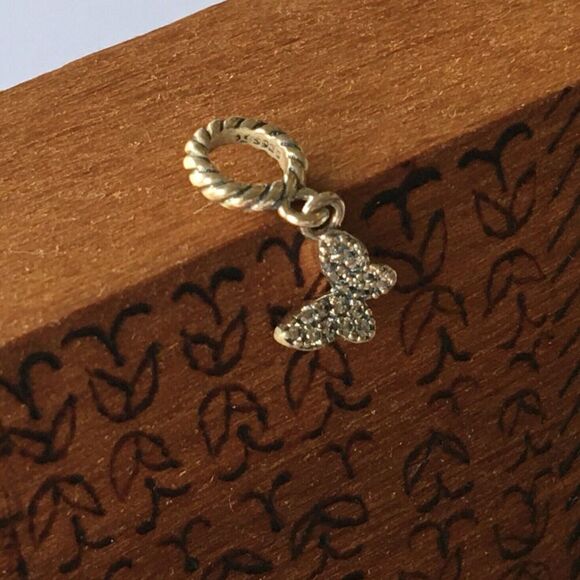 Sterling Silver Butterfly Charm Mini DIY Bracelet Bead Fits Pandora - Picture 5 of 16